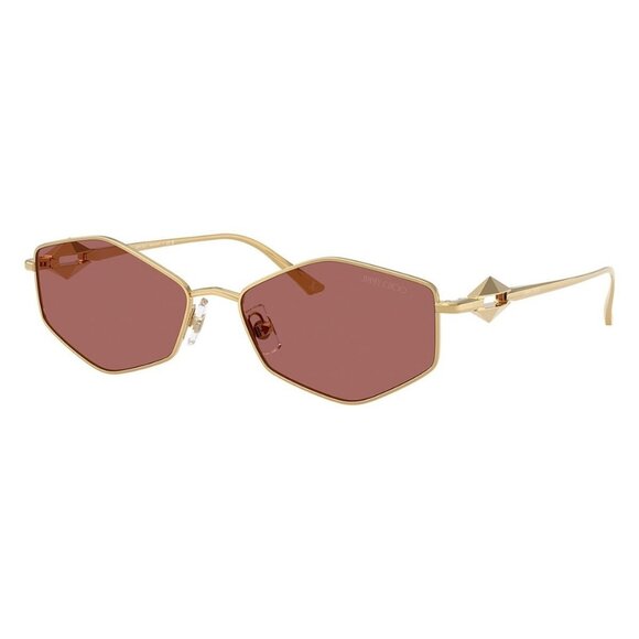 New JIMMY CHOO Gold Round JC4017 3023/69 Sunglasses Women - Picture 1 of 6